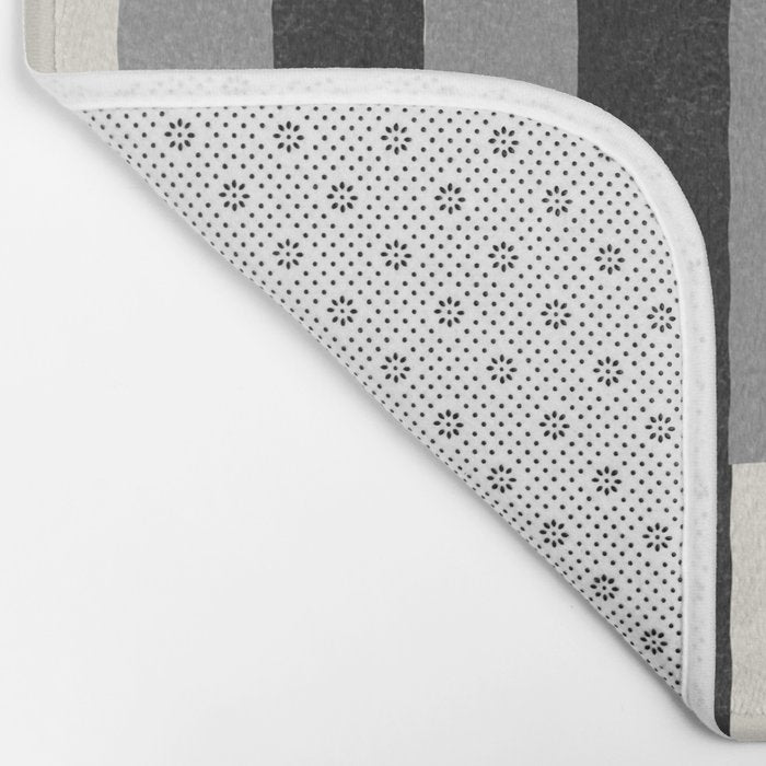 Lines Aligned - Black and White Bath Mat Gallery Image 2