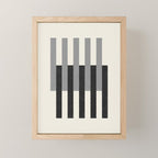 Lines Aligned - Black and White Mini Art Print Gallery Image 1