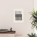 Lines Aligned - Black and White Poster Gallery Image 2