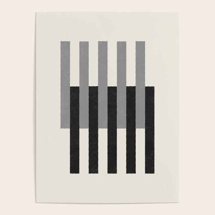 Lines Aligned - Black and White Poster Gallery Image 4