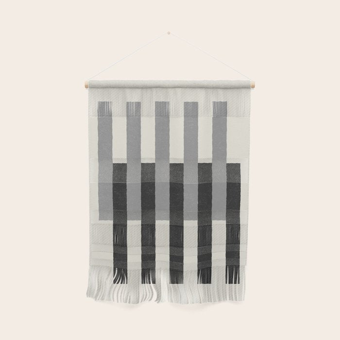 Lines Aligned - Black and White Wall Hanging Gallery Image 1