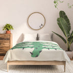 Matisse Inspired Dark Green Shape Comforter Gallery Image 3