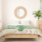 Matisse Inspired Dark Green Shape Duvet Cover Gallery Image 3