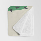 Matisse Inspired Dark Green Shape Throw Blanket Gallery Image 3