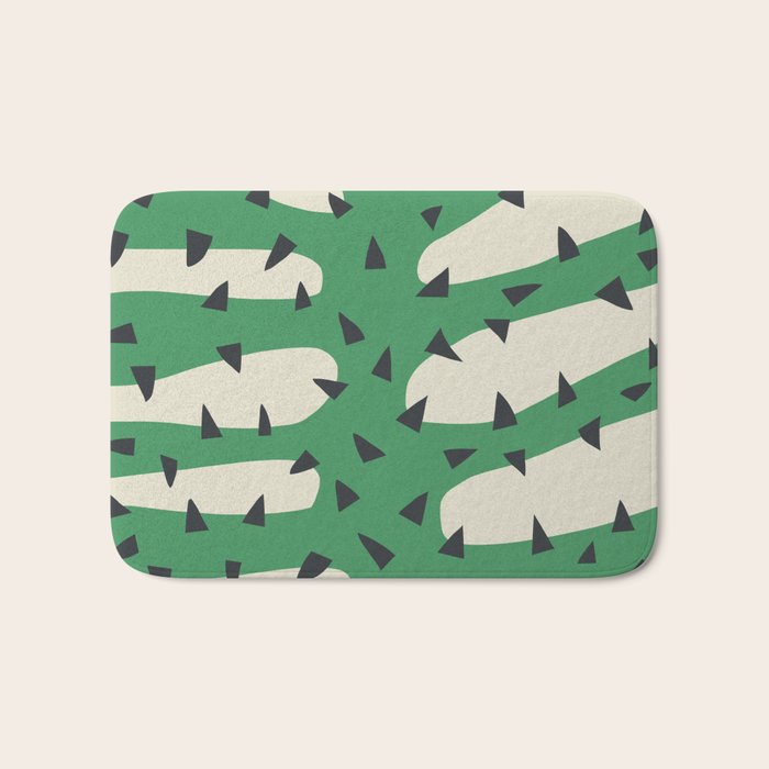 Matisse Inspired Dark Green Shape Bath Mat Gallery Image 1