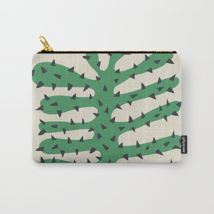Matisse Inspired Dark Green Shape Carry All Pouch Gallery Image 1