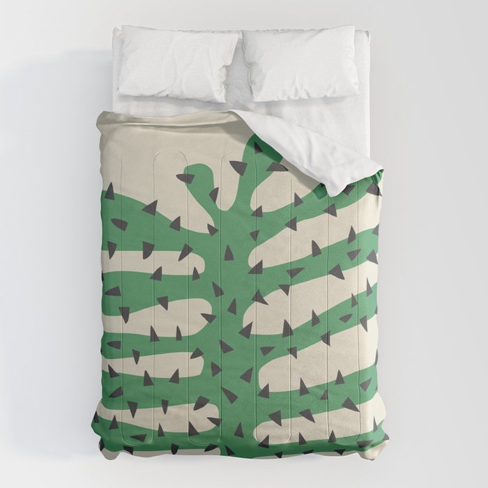 Matisse Inspired Dark Green Shape Comforter Gallery Image 6