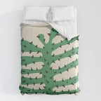 Matisse Inspired Dark Green Shape Comforter Gallery Image 6