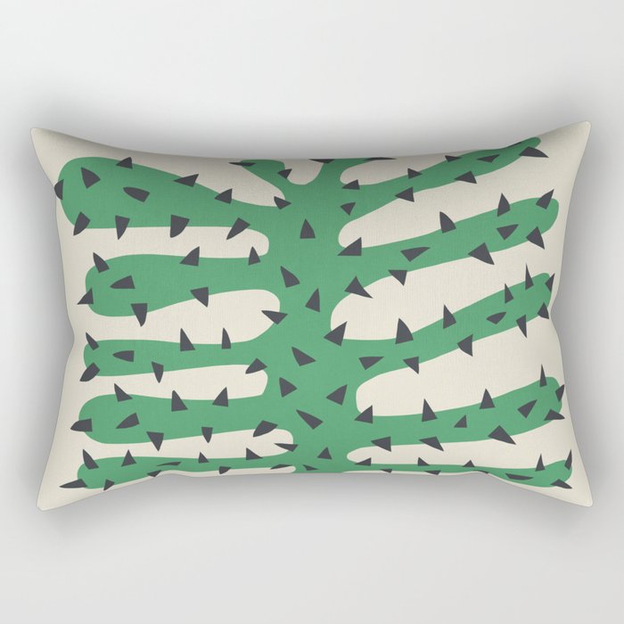 Matisse Inspired Dark Green Shape Rectangular Pillow Gallery Image 2