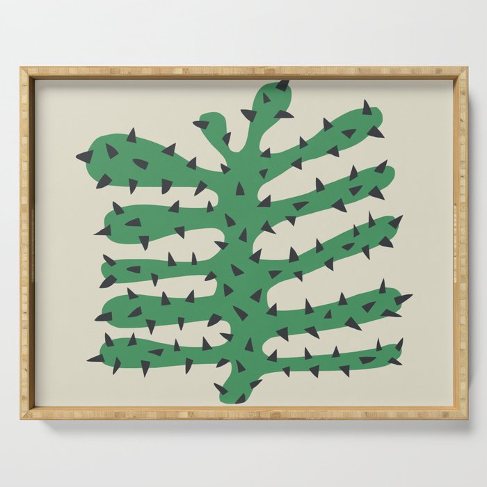 Matisse Inspired Dark Green Shape Serving Tray Gallery Image 1