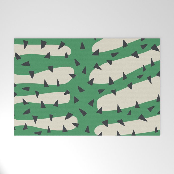 Matisse Inspired Dark Green Shape Welcome Mat Gallery Image 1