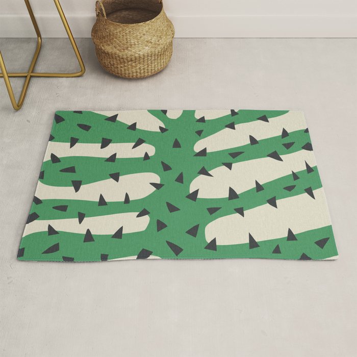 Matisse Inspired Dark Green Shape Rug Gallery Image 1