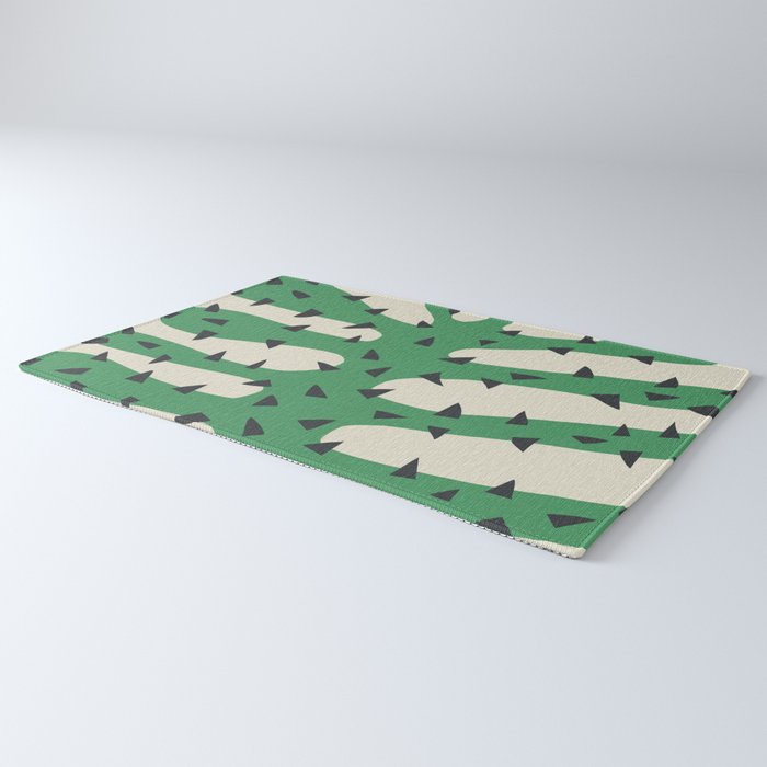 Matisse Inspired Dark Green Shape Rug Gallery Image 3