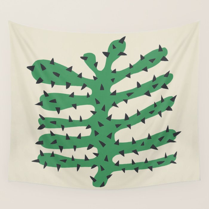 Matisse Inspired Dark Green Shape Wall Tapestry Gallery Image 4