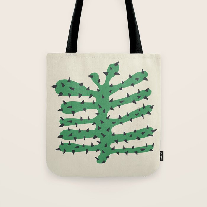 Matisse Inspired Dark Green Shape Tote Bag Gallery Image 1