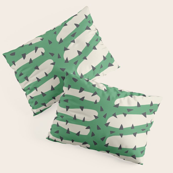 Matisse Inspired Dark Green Shape Pillow Sham Gallery Image 3