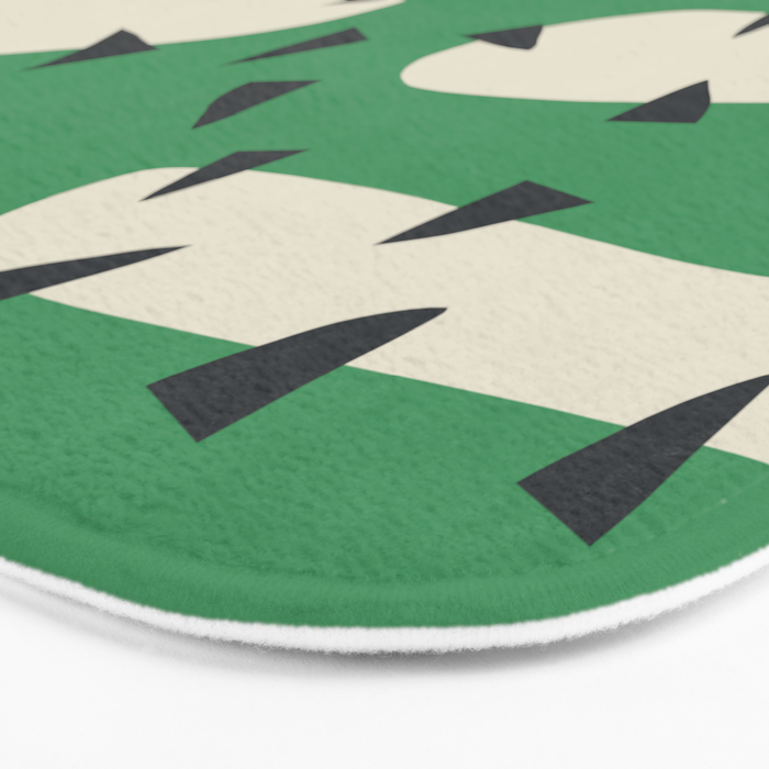 Matisse Inspired Dark Green Shape Bath Mat Gallery Image 3