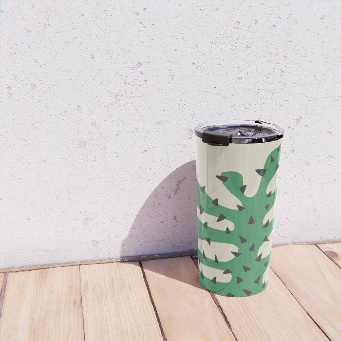 Matisse Inspired Dark Green Shape Travel Mug Gallery Image 4