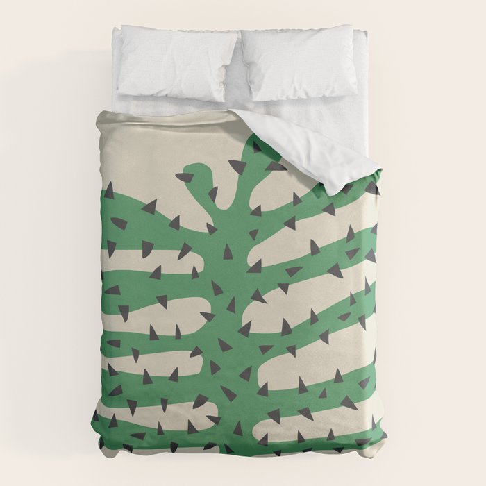 Matisse Inspired Dark Green Shape Duvet Cover Gallery Image 6