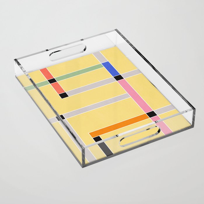 Minimal Geometric Abstraction 63 Acrylic Tray Gallery Image 1