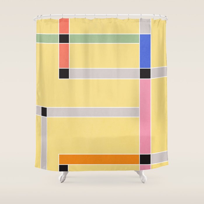 Minimal Geometric Abstraction 63 Shower Curtain Gallery Image 1