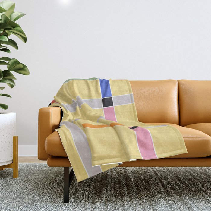 Minimal Geometric Abstraction 63 Throw Blanket Gallery Image 1