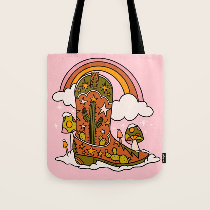 Christmas Cowboy Boots Tote Bag Gallery Image 1