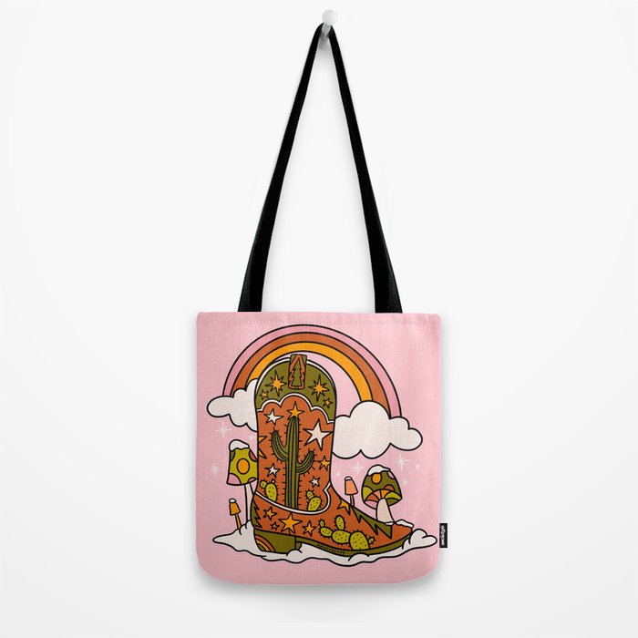 Christmas Cowboy Boots Tote Bag Gallery Image 2