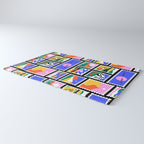 Colorful nature landscape post card stamp pattern Rug Gallery Image 3