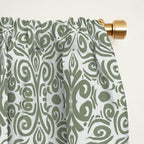Vintage Green Spirals Window Curtain Gallery Image 2