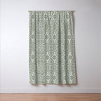 Vintage Green Spirals Window Curtain Gallery Image 3