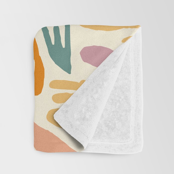 Abstract organic nature shape art pattern Throw Blanket Gallery Image 3