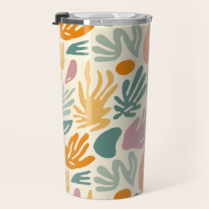 Abstract organic nature shape art pattern Travel Mug Gallery Image 3