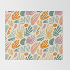 Abstract organic nature shape art pattern Throw Blanket Gallery Image 2