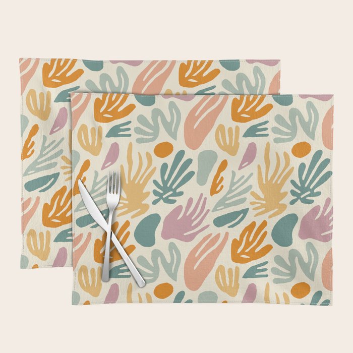 Abstract organic nature shape art pattern Placemat Gallery Image 1