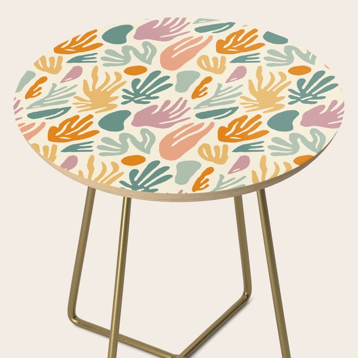 Abstract organic nature shape art pattern Side Table Gallery Image 2