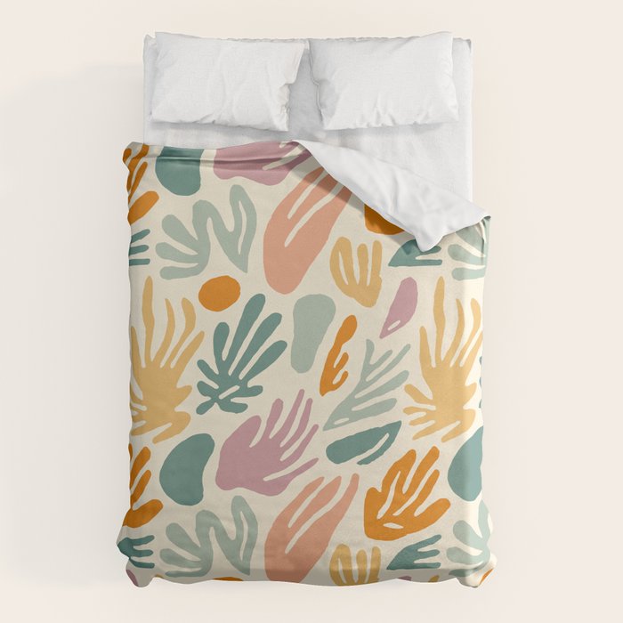 Abstract organic nature shape art pattern Duvet Cover Gallery Image 6