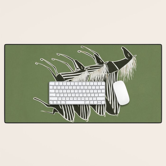 Horses in Stripes Desk Mat Gallery Image 1