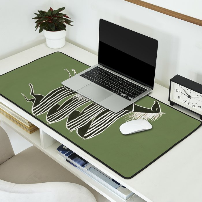 Horses in Stripes Desk Mat Gallery Image 2