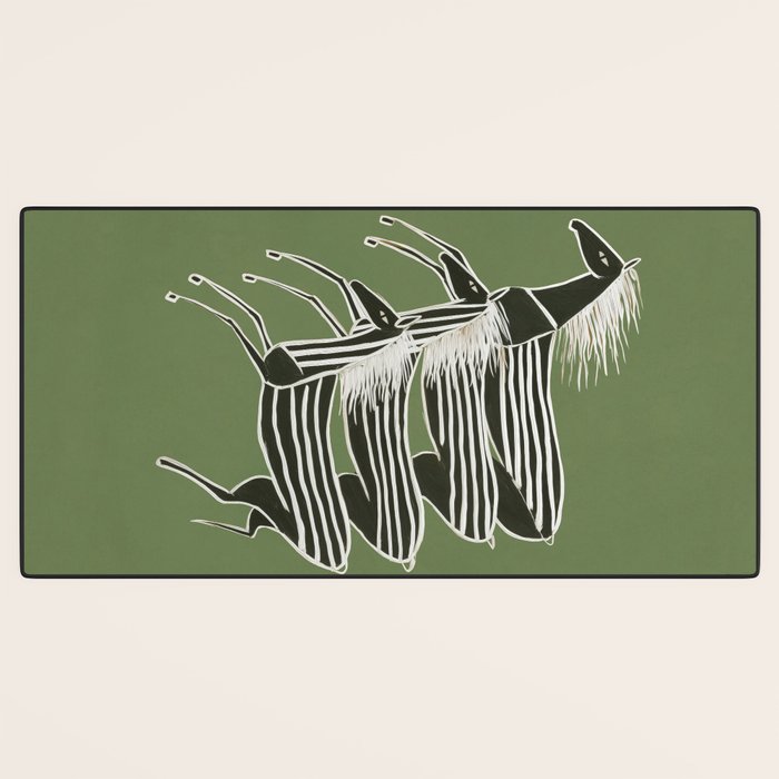 Horses in Stripes Desk Mat Gallery Image 3