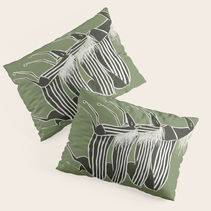 Horses in Stripes Pillow Sham Gallery Image 3
