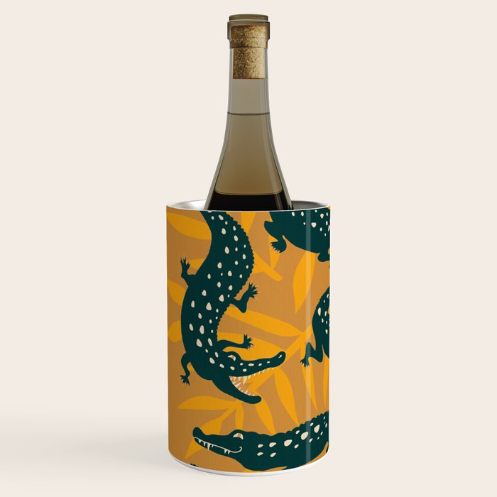 Alligator Collection - Ochre & Teal Wine Chiller Gallery Image 2