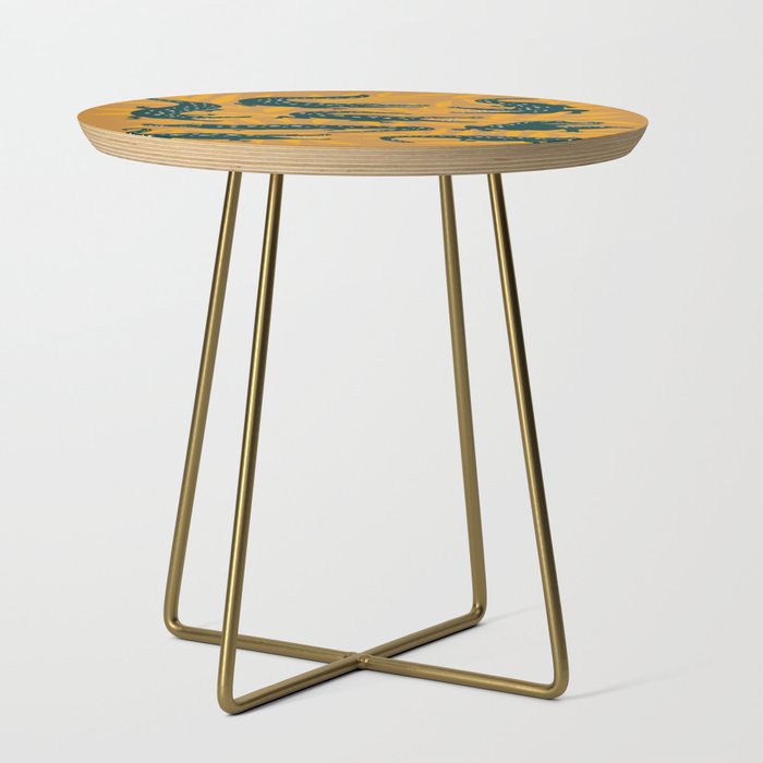 Alligator Collection - Ochre & Teal Side Table Gallery Image 1