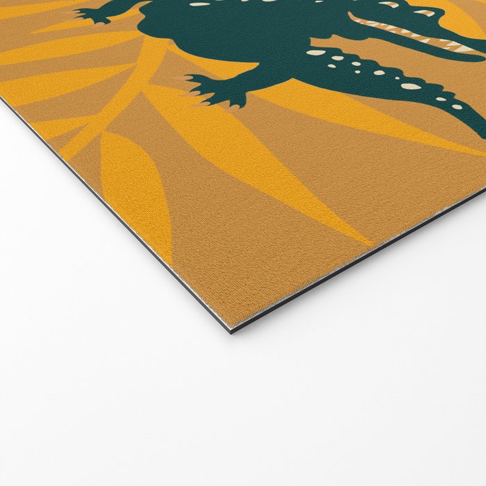 Alligator Collection - Ochre & Teal Welcome Mat Gallery Image 2