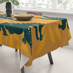 Alligator Collection - Ochre & Teal Tablecloth Gallery Image 3