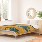 Alligator Collection - Ochre & Teal Duvet Cover Gallery Image 2