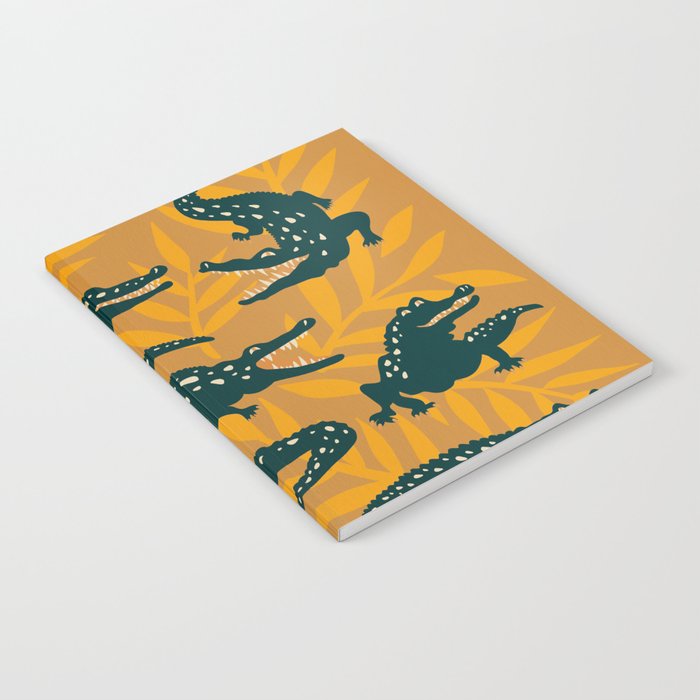 Alligator Collection - Ochre & Teal Notebook Gallery Image 1
