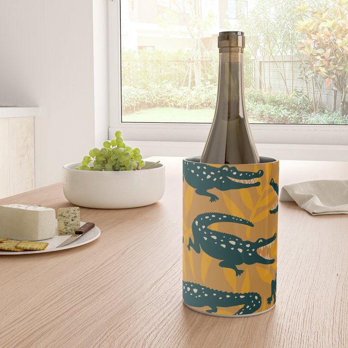 Alligator Collection - Ochre & Teal Wine Chiller Gallery Image 4