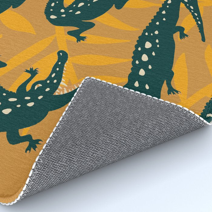 Alligator Collection - Ochre & Teal Rug Gallery Image 4