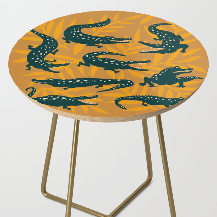 Alligator Collection - Ochre & Teal Side Table Gallery Image 2